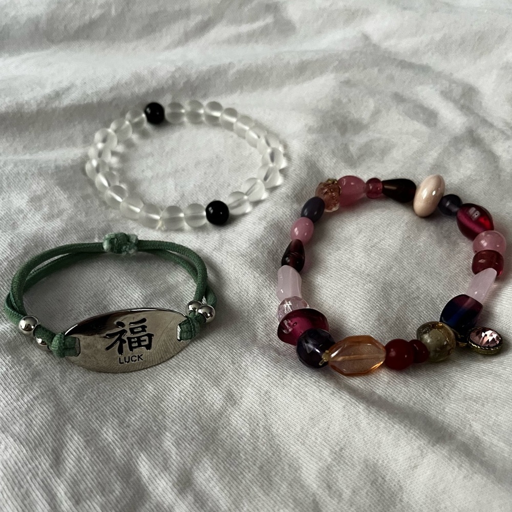 Pack of three various bracelets